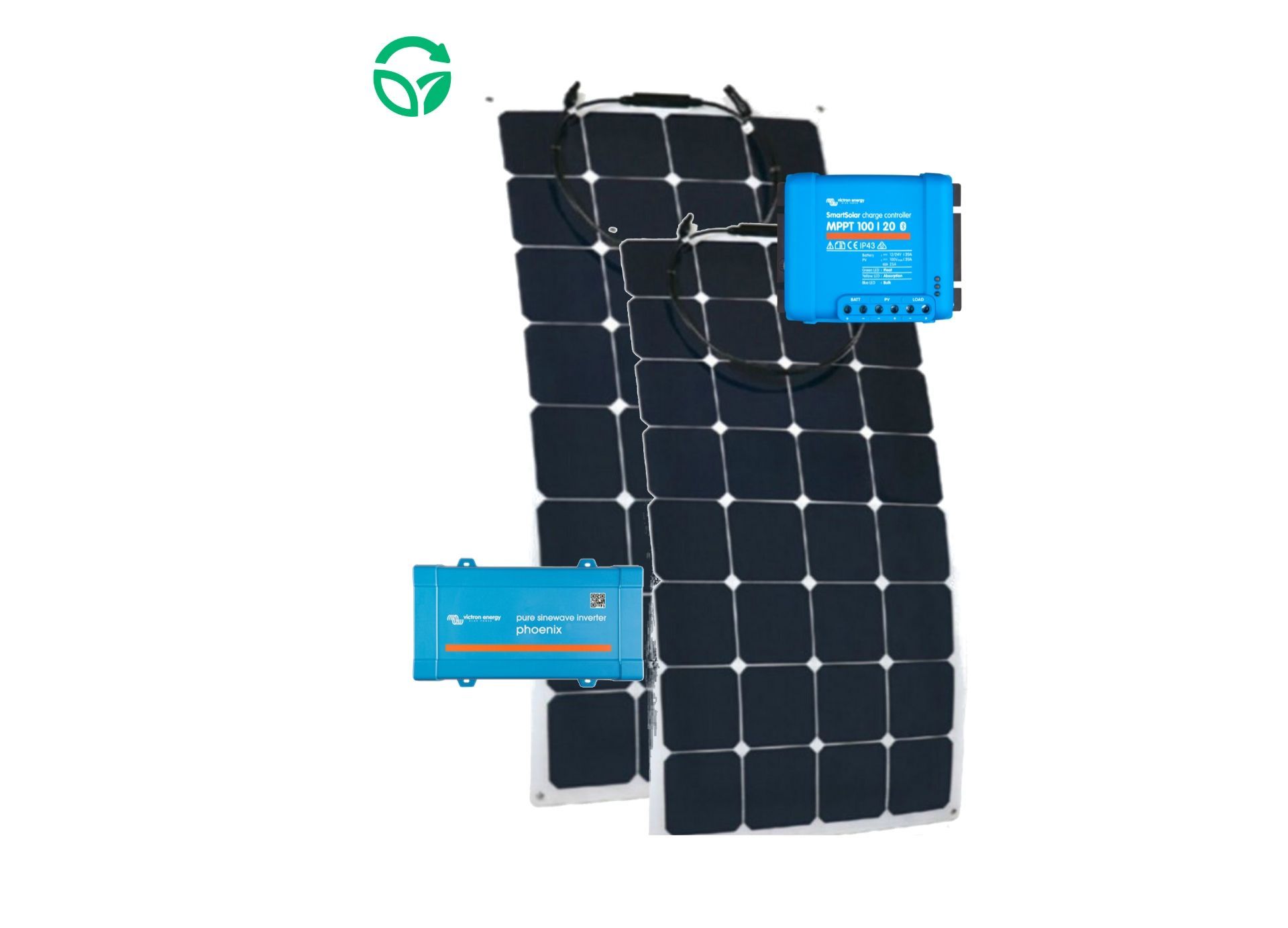 Kit Solar Para Embarcaciones Con Placas Flexibles E Inversor De Corriente